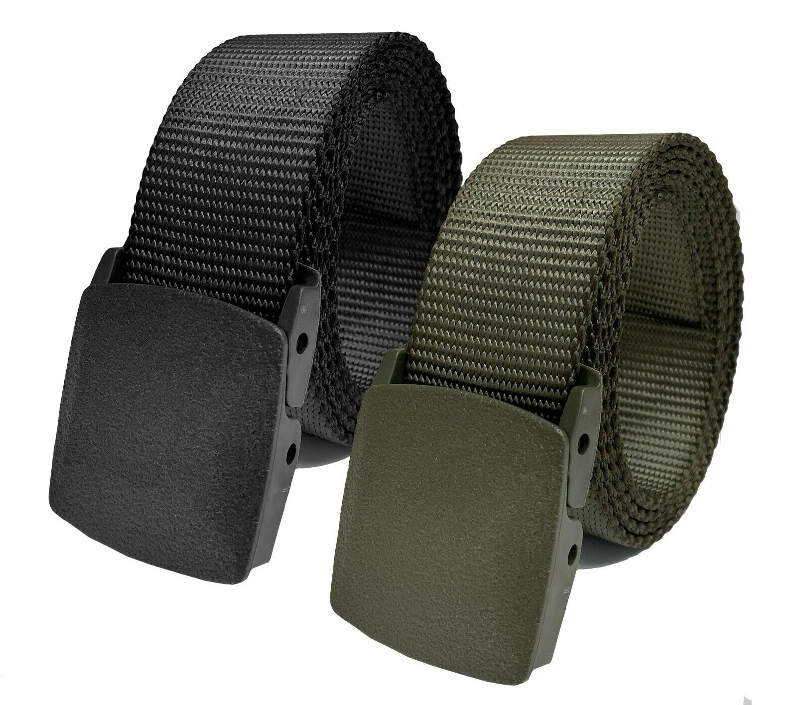 Men's Tactical Heavy Duty Elastic Or Nylon Military Belt With Plastic Cam Buckle
