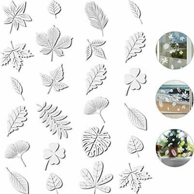 32 Pieces Large Size Anti-collision Window Clings Assorted Leaf Shapes Stickers