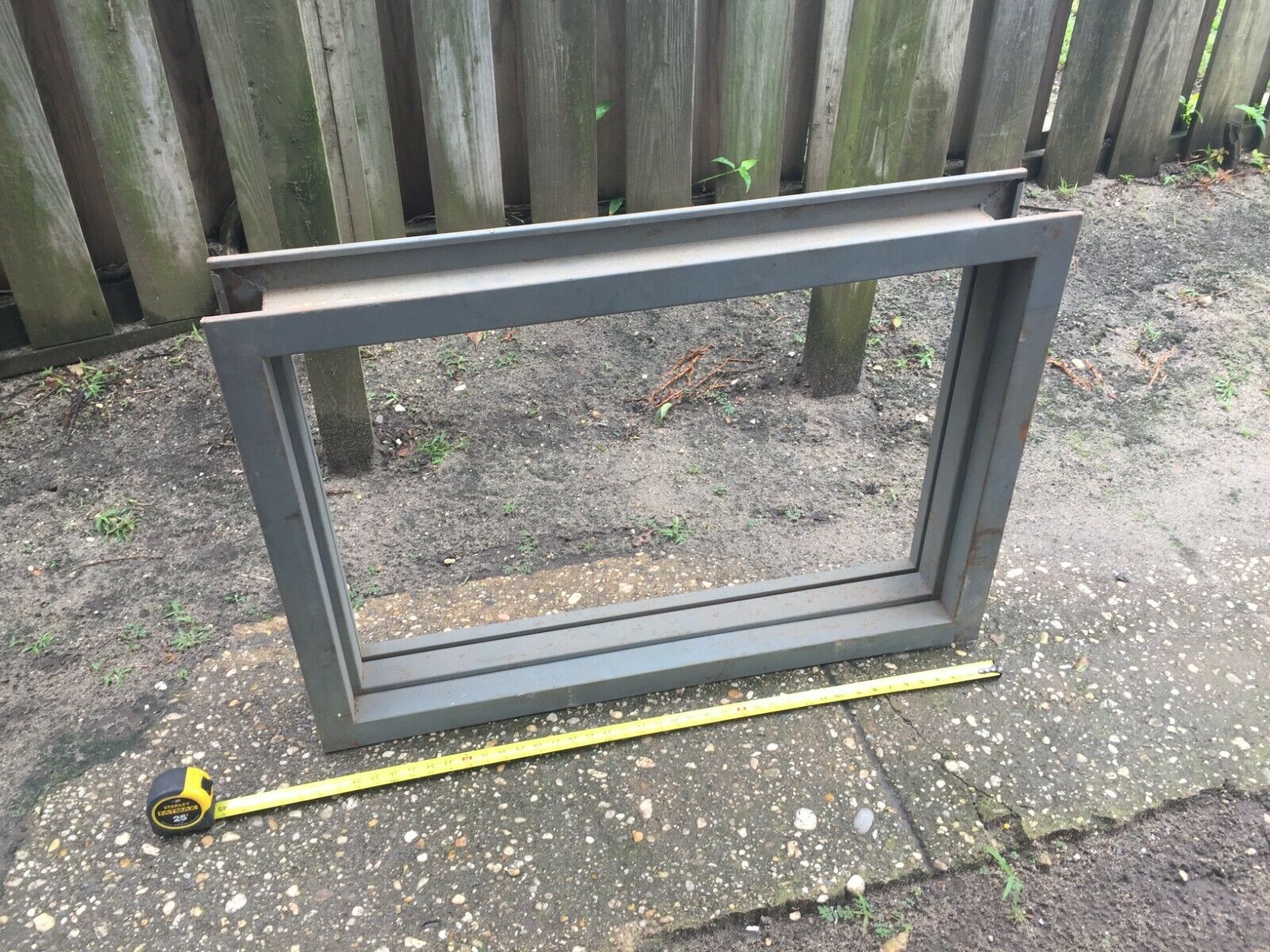 40" X 28" Heavy Gauge Steel Window Frame Borrowed Lite 6" Cmu Concrete Block