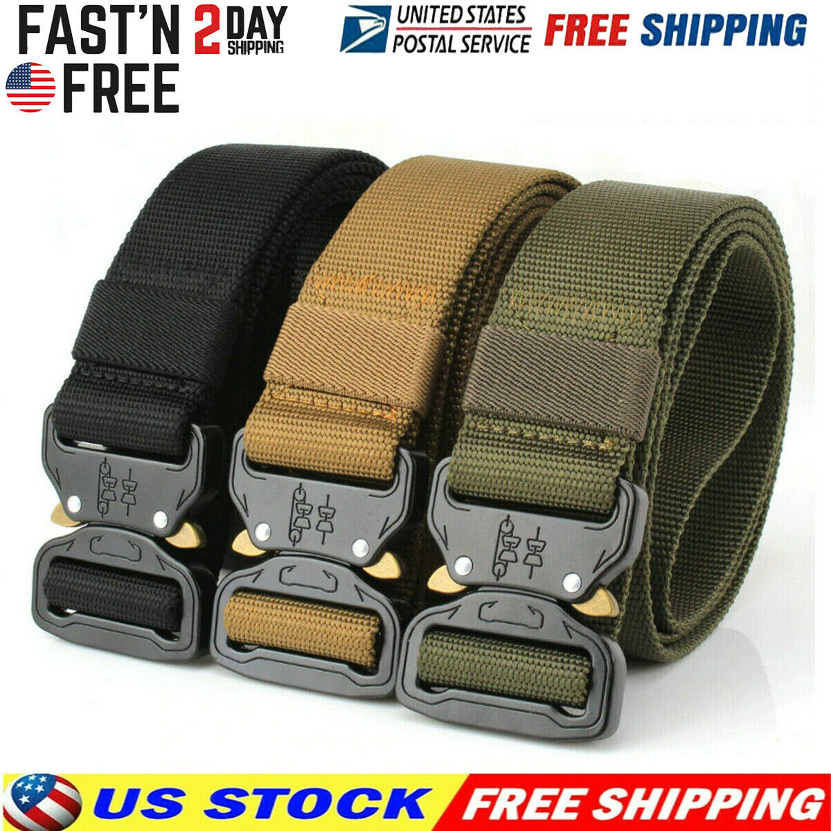 Casual Military Tactical Belt Mens Army Combat Waistband Rescue Rigger Belts New