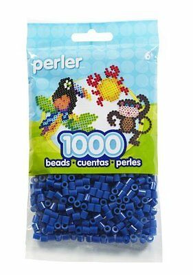 1000 Perler Dark Blue Color Iron On Fuse Beads : 80-19008