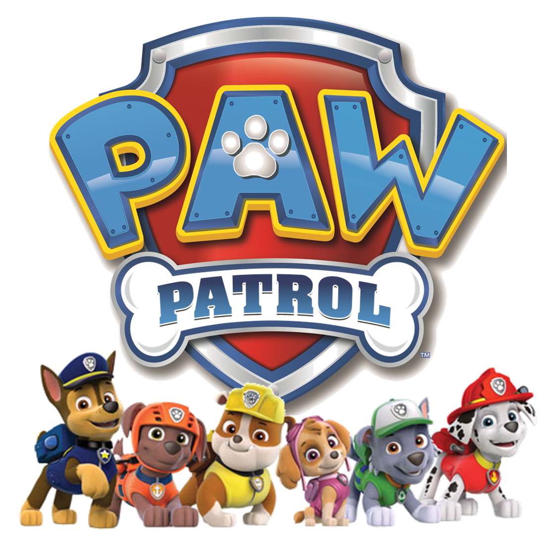 Paw Patrol Iron On Transfer 5" X 5" For Light Colored Fabric