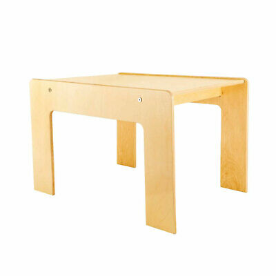 Little Colorado Modern Birch Wood Kids Arts And Crafts Table, Natural Finish