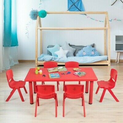 6-pack Kids Plastic Stackable Classroom Chairs-red - Color: Red