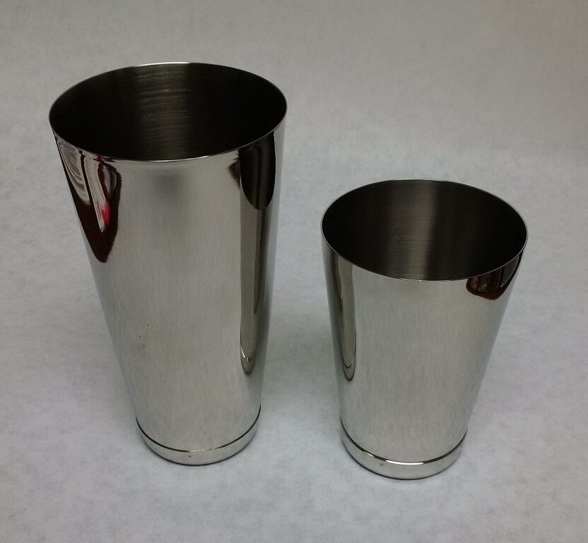 2 Piece Bar Weighted Cocktail Shaker Stainless Steel Flair Boston Mixing Tin Set