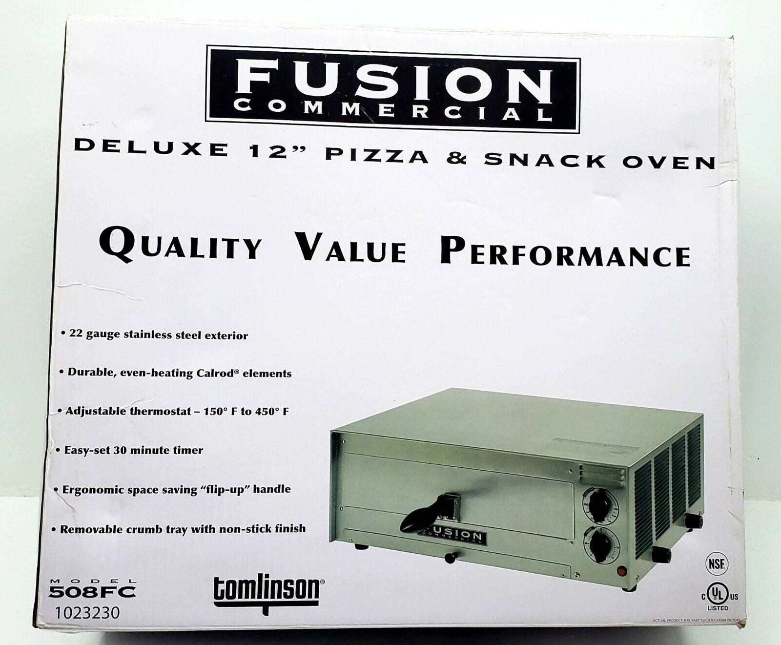 Fusion Commerce Commercial Cooking Appliance 12" Pizza Biaggi Bake Oven 120v