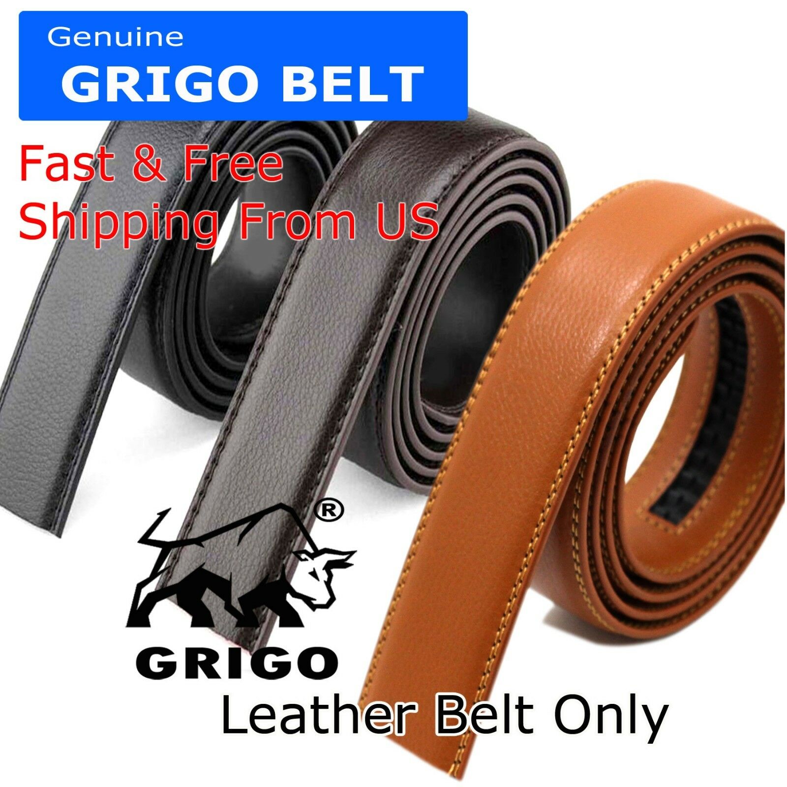 Fashion Men's Automatic Real Leather Ratchet Belt Strap Jeans Waistband Gift
