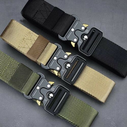 Men Casual Military Tactical  Army  Adjustable  Quick Release  Belts