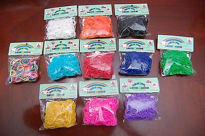 600 Pcs Loom Rubber Bands Refill + Hook + S-clips In Rainbow Colors-usa Seller!!