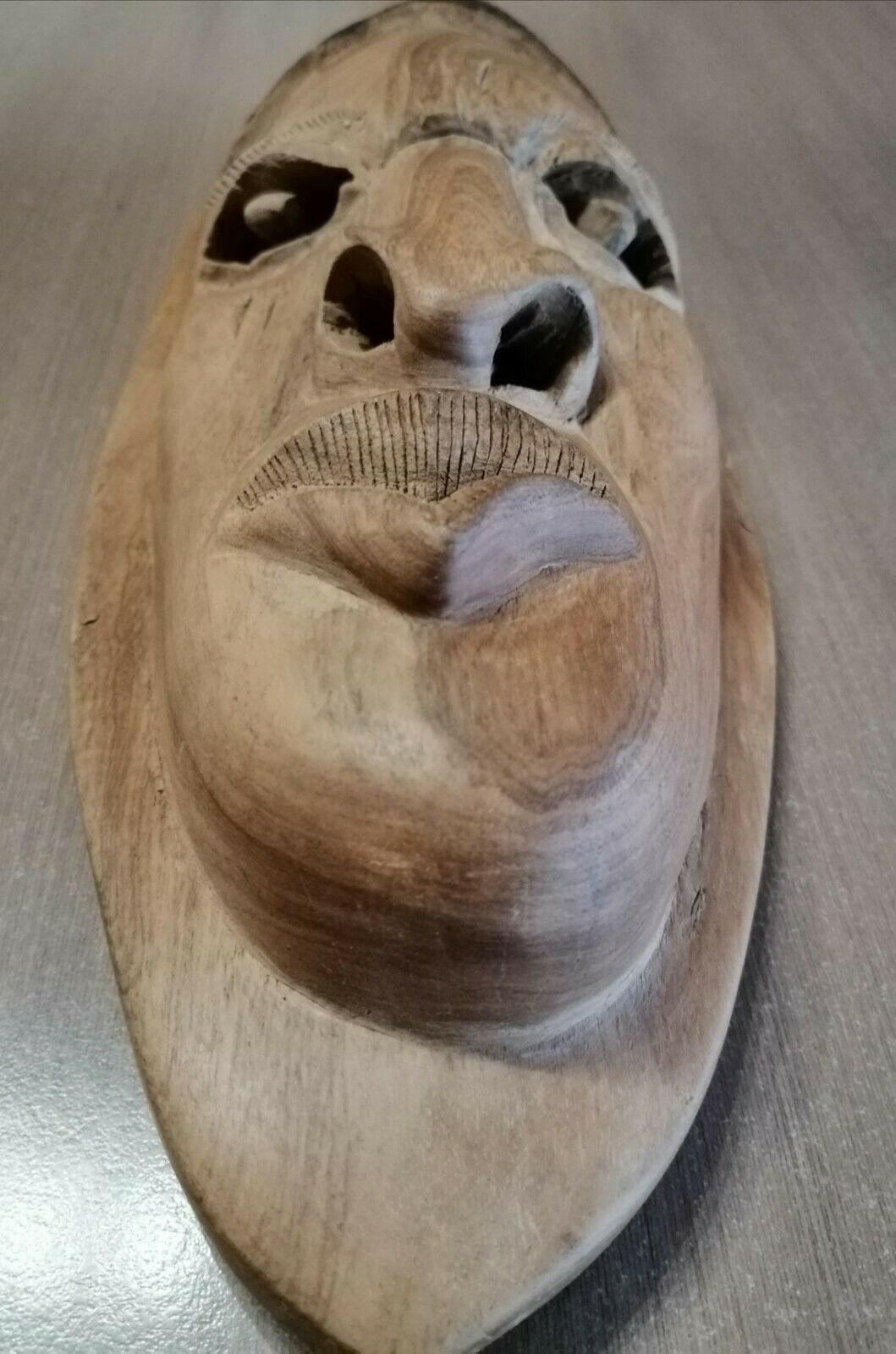 Hand Carved African Wood Mask From Zimbabwe