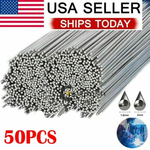 50pc Aluminum Solution Welding Flux-cored Rods Wire Brazing Rod 1.6mm X 500mm
