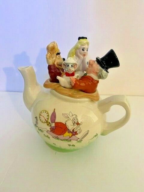 Paul Cardew Disney Alice In Wonderland Teapot Unique Lid Rare Excellent Numbered