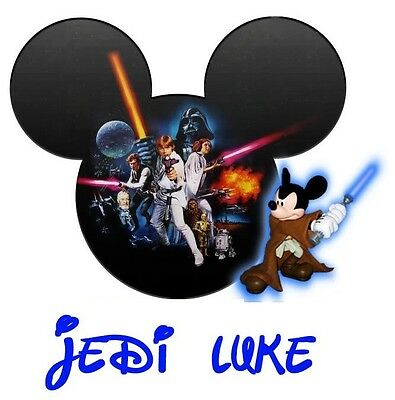 Disney Vacation Star Wars Mickey Mouse  Personalized Shirt Iron On Transfer