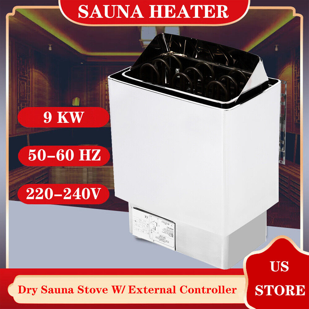 9kw Sauna Heater Dry Steam Bath Stove 220v - 240v For Max.459 Cubic Feet