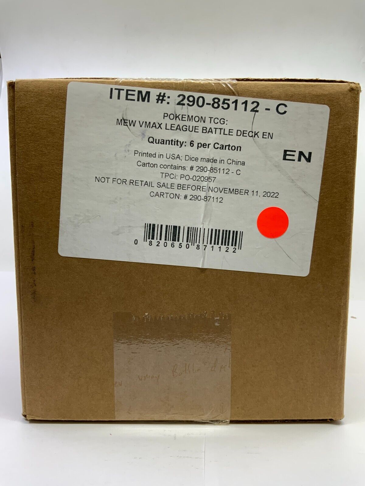 Pokemon Mew Vmax League Battle Deck Sealed 6 Carton Case