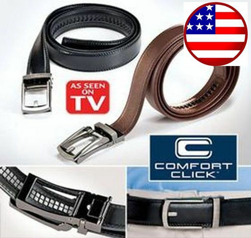Comfort Click Leather Belt Automatic Adjustable Men Gift As Seen On Tv Us Seller