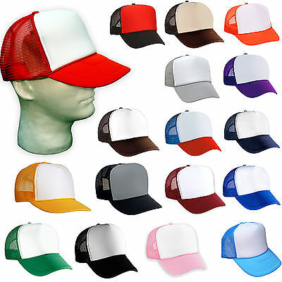 12 Trucker Hats ~ Wholesale Bulk Lot ~ 1 Dozen Mesh Caps Adjustable Snapback Hat