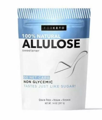 Forketo Allulose 100% Natural Sweetener, 14 Oz., Vegan, Keto Approved, Gluten Fr