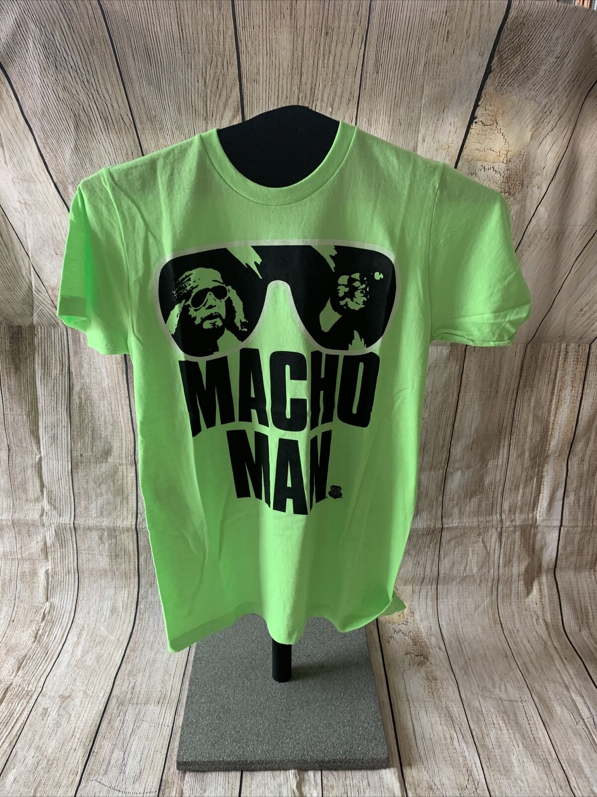 Wwe Macho Man Randy Savage Authentic Safety Green T-shirt Men's Small New