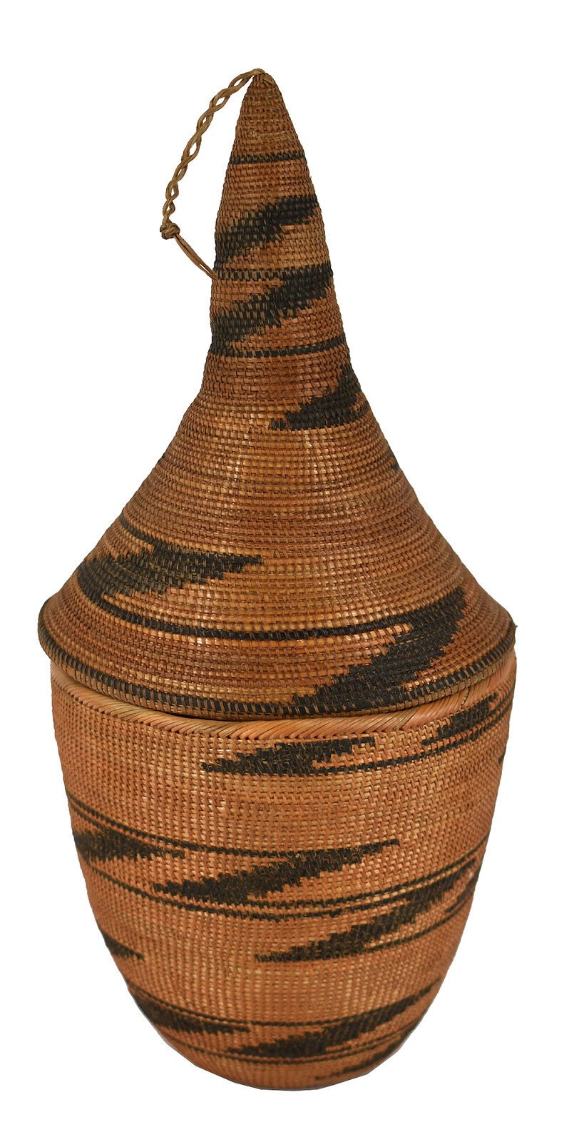 Tutsi Basket Lidded Tight Weave Rwanda Old African Art Sale Was $200.00