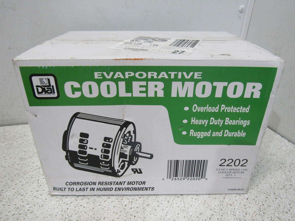 Dial 1/3 Hp 2-speed Residential Evaporative Cooler Motor 2202