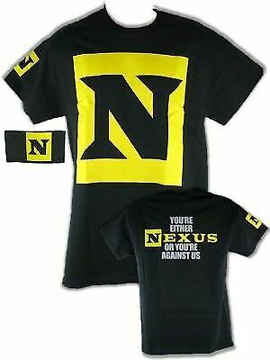 Nexus Or Against Us Mens Black T-shirt Cm Punk Wade Barrett Daniel Bryan