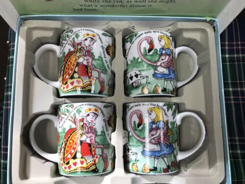 Cardew Design Alice In Wonderland (4) 12 Oz. Mug Giftbox New