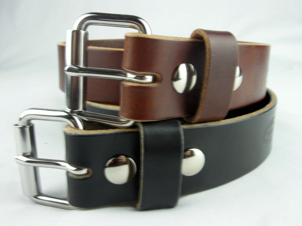 1 1/2" Heavy Duty Leather Work Belt_amish Handmade_ccw Gun Holster Belts