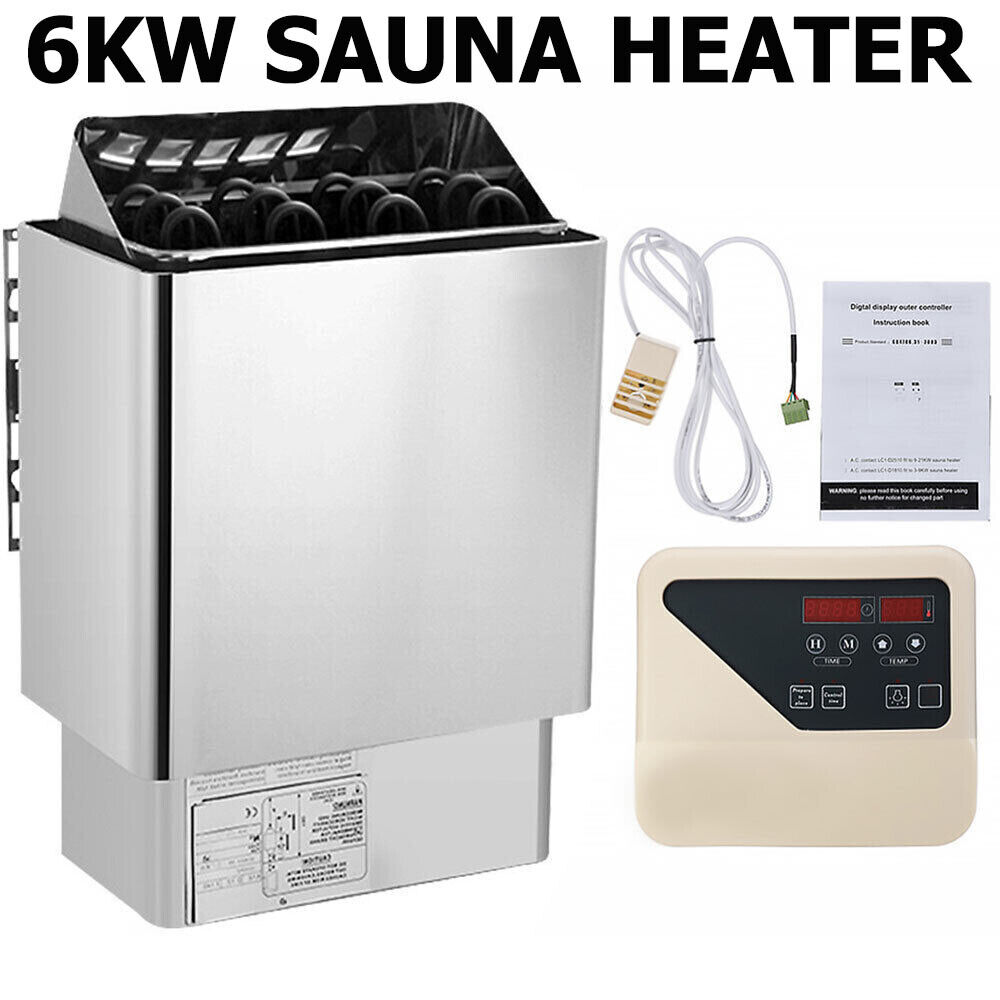 Calentador De Sauna 6kw 220v - 240v Doméstica De Acero Inoxidable Seco