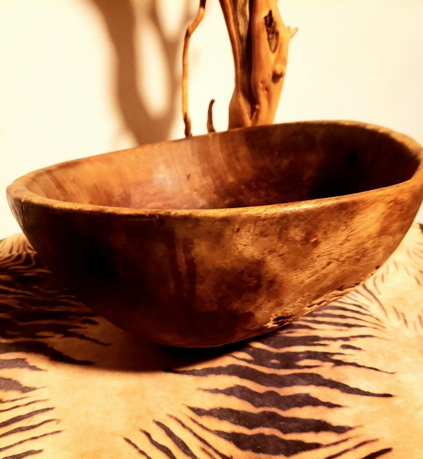 Antique African Wooden Milk Bowl- Nigeria**