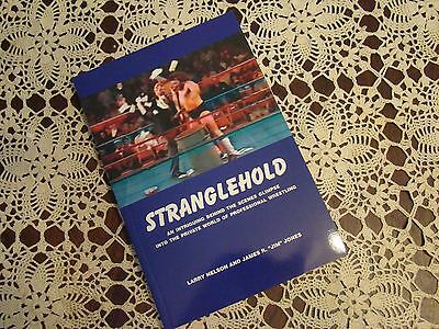 Stranglehold By Larry Nelson Awa Espn Signed Vintage Pro Wrestling Book New
