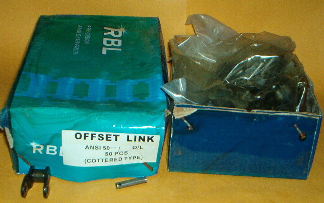 Box Of 50 - Rbl Ansi 50-o/l - #50 Chain - Offset Link - Cottered Type - Nos