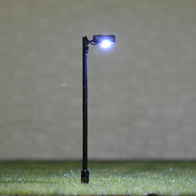 10 Pcs Ho Scale Model Lamppost Street Light Smd Led Made Courtyard Lamp #047