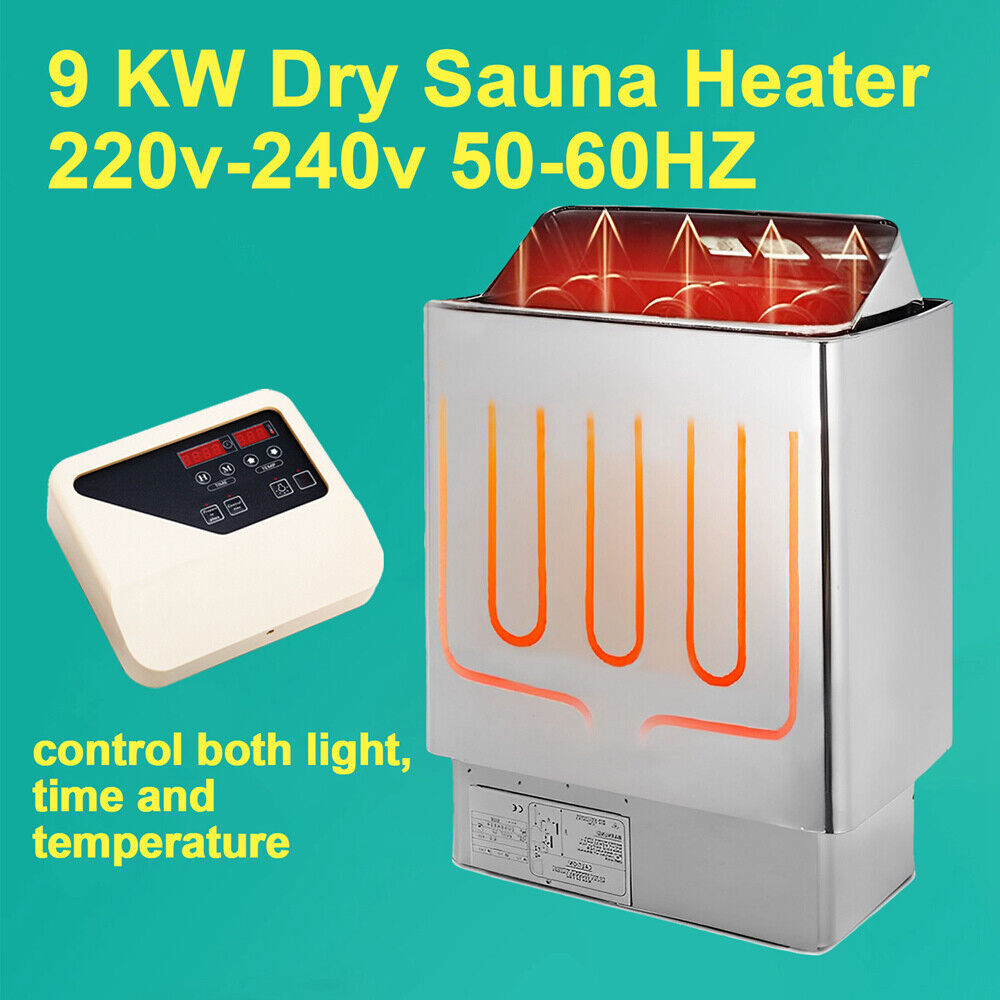 9kw Stainless Steel Dry Spa Sauna Room Mini Heater Stove Inner Controller