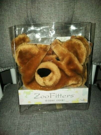 Baby Diaper Cover - Zoo Fitters Animal "honey Bear" 0-12 Mos Adorable