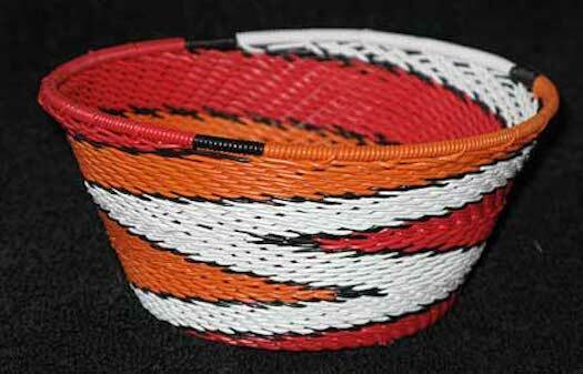 Fire 'n Ice African Zulu Telephone Wire Basket/bowl Sm