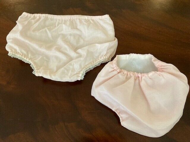 Vintage Baby Rubber Bloomers Diaper Covers Lot Of 2 Girls Small Pink 1970s
