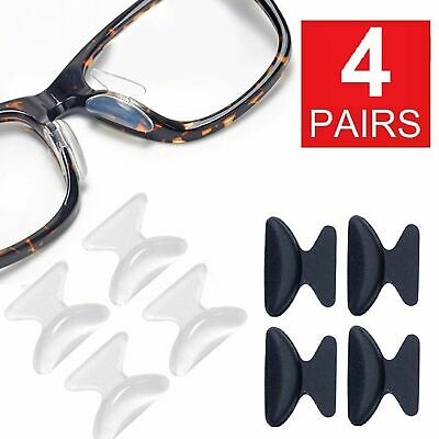 4 Pairs Anti-slip Silicone Stick On Nose Pads For Eyeglasses Sunglasses Glasses