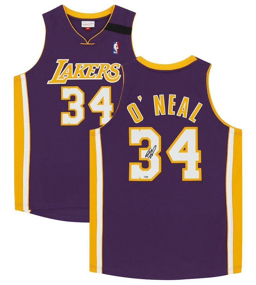 Shaquille O'neal Autographed Los Angeles Lakers Authentic Jersey Fanatics