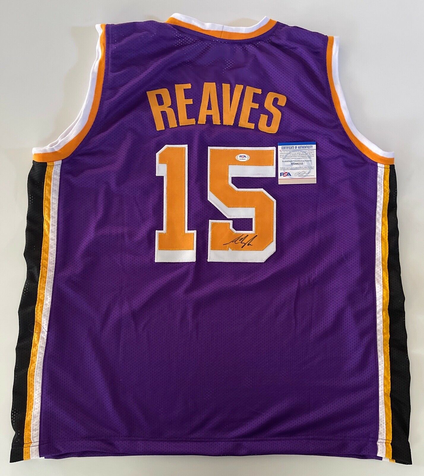 Austin Reaves Signed Los Angeles Lakers Custom Purple Jersey Psa Rg48222