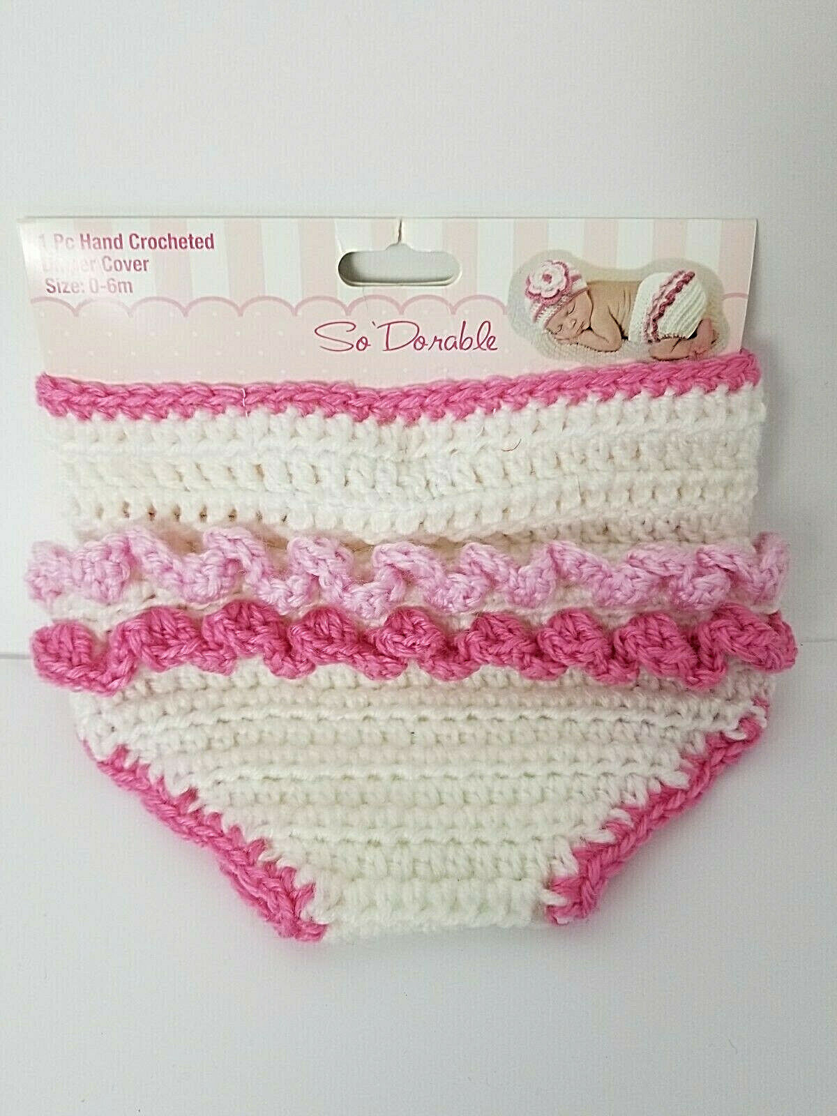 So Dorable Diaper Cover 0-6 Months Baby Girl Crocheted New