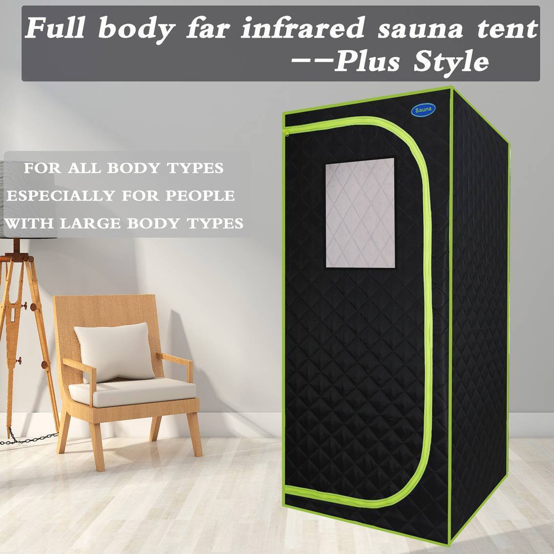 Full Size Therapy And Relaxation Portable Plus Type Far Infrared Sauna Tent