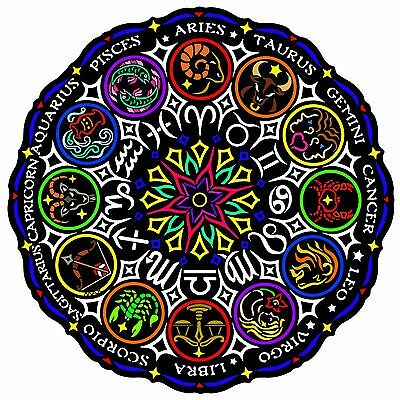 Zodiac Mandala - Large 20x20 Inch Fuzzy Velvet Coloring Poster