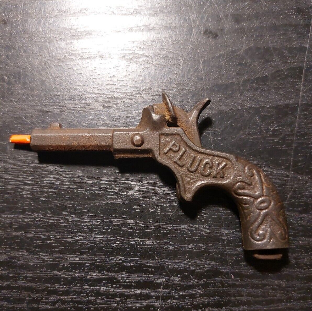Antique Pluck Cast Iron Toy Cap Gun