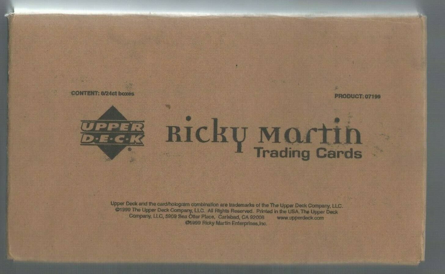 1999 Upper Deck Ricky Martin Trading Card Factory Sealed 6 Box Case 24 Packs Ea