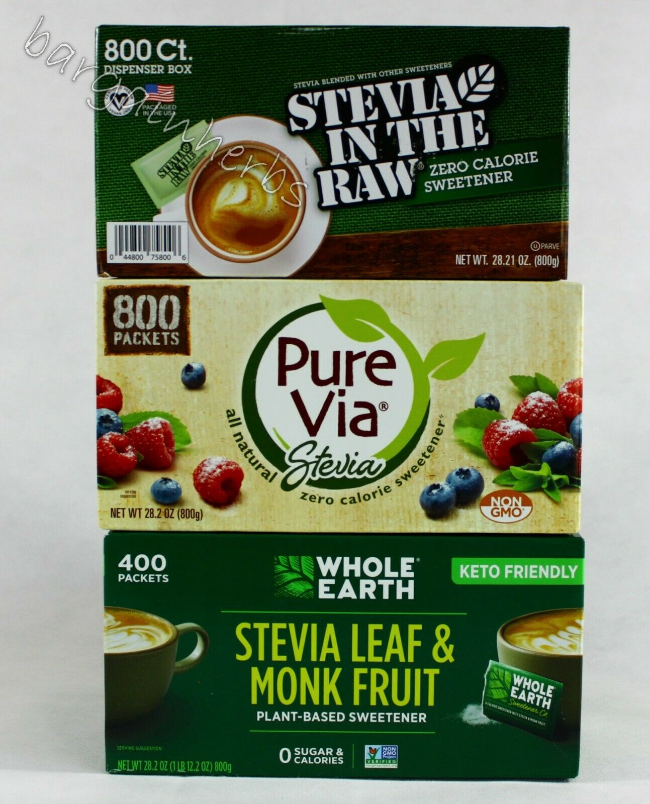 Sweetener 800g Purevia Pure Via Stevia In The Raw Whole Earth Stevia Leaf & Monk